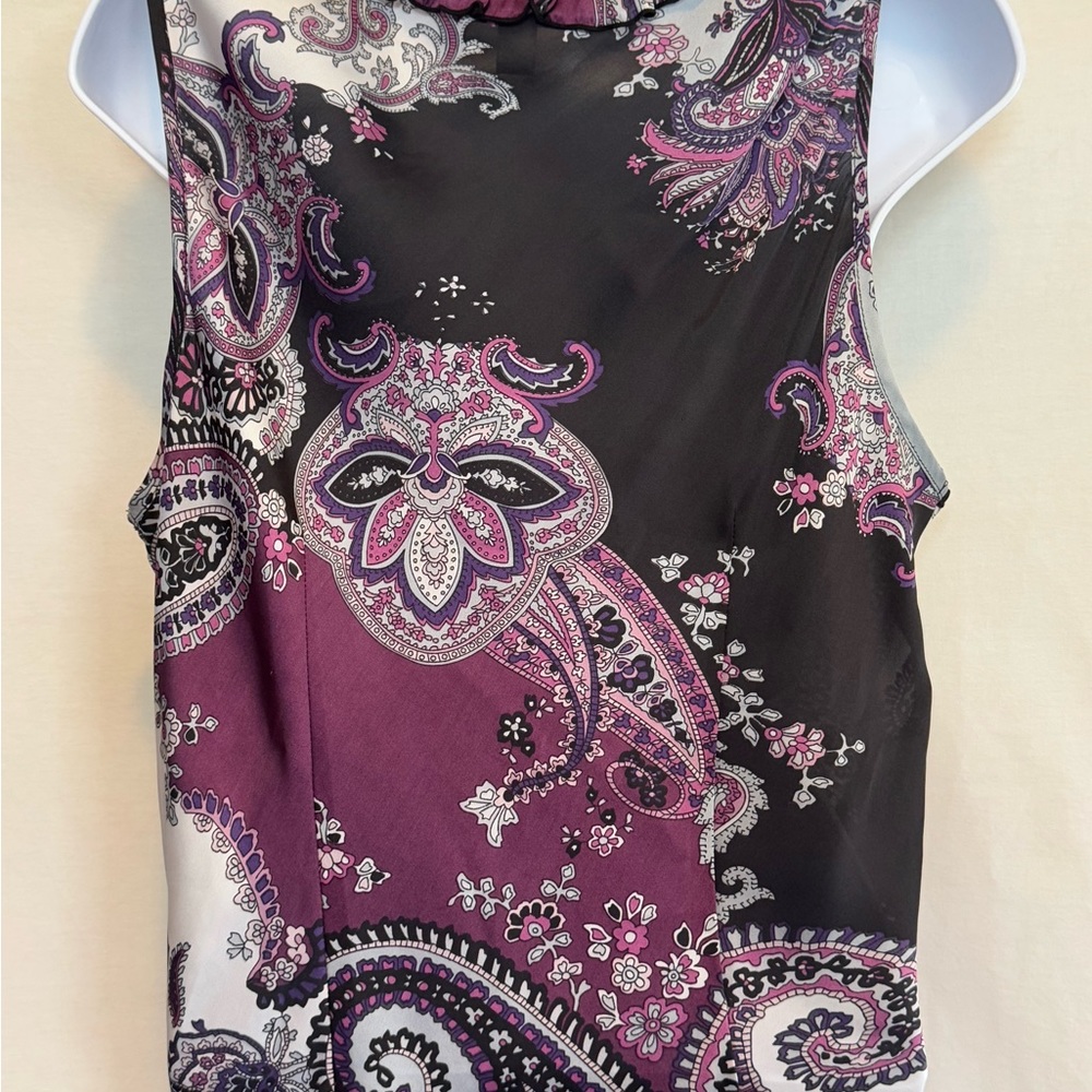 Dressbarn Purple and Black Sleeveless Blouse - Picture 9 of 13